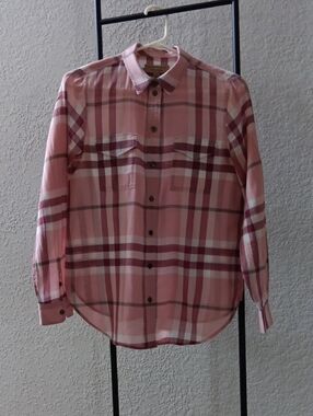 BURBERRY..NOVA CHECK LIGHTWEIGHT BLOUSE..MEDIUM